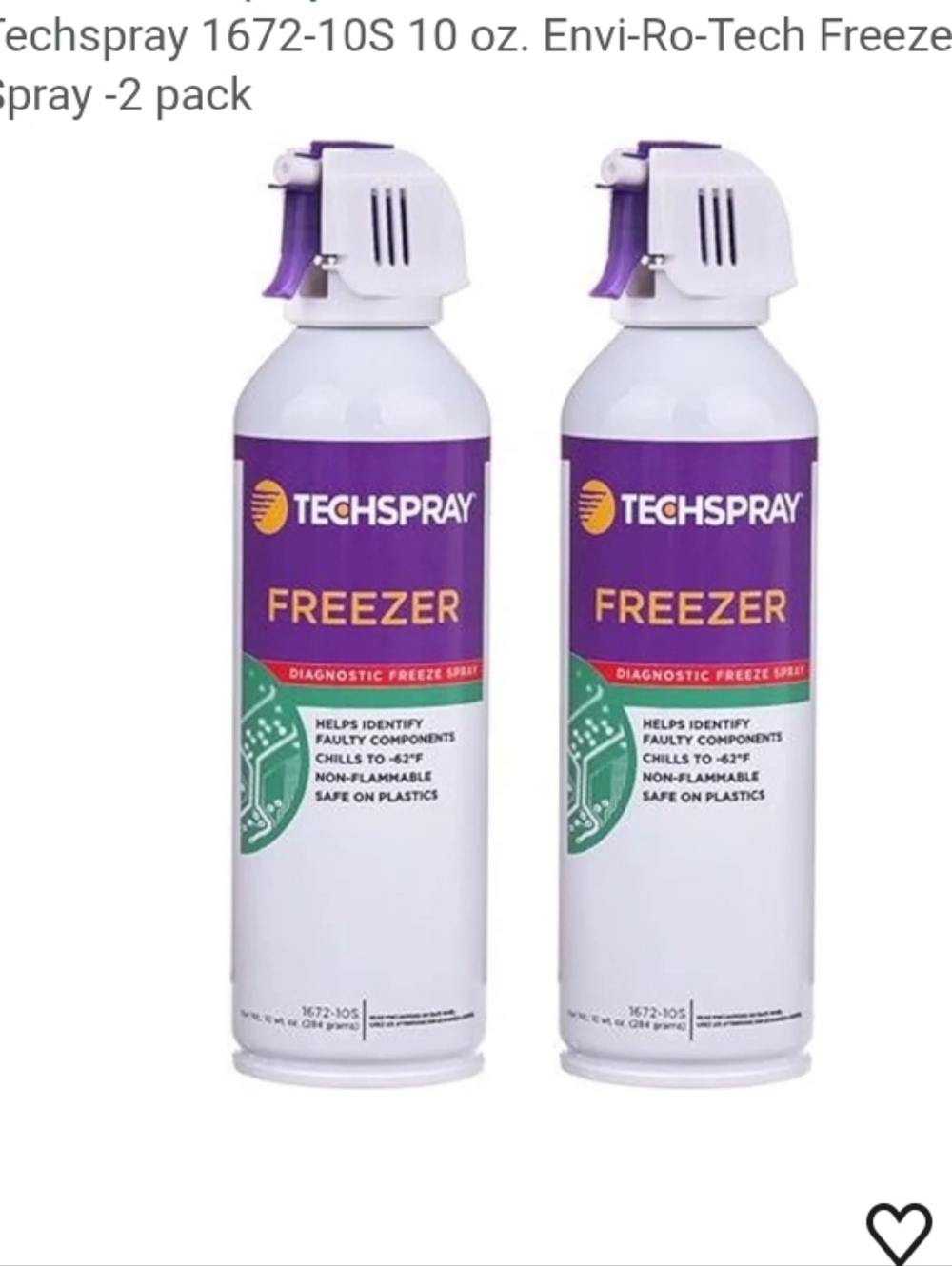 Techspray Freezer Diagnostic Freeze Spray - White & Purple (2 Pack)
